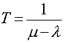 Wait time in an M/M/1 queueing system